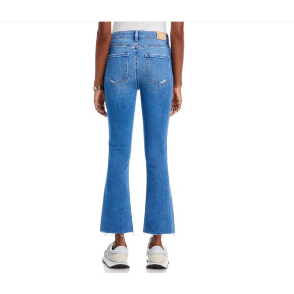 $229 PAIGE Colette High Rise Cropped Flare Jeans Bellflower - Picture 4 of 5